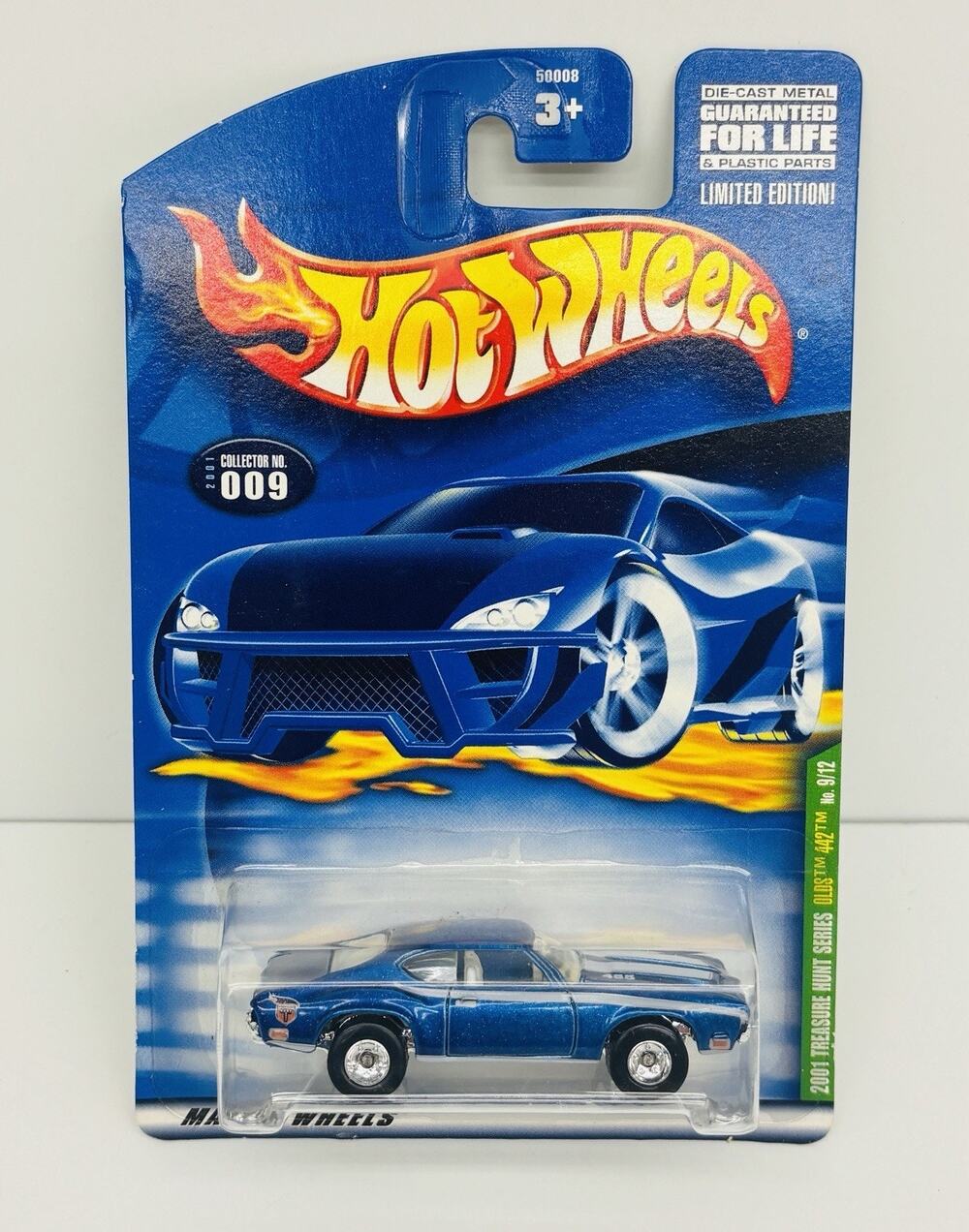 Hot Wheels Olds 442 Blue 2001 Treasure Hunt Series #9 of 12 w/ Protector